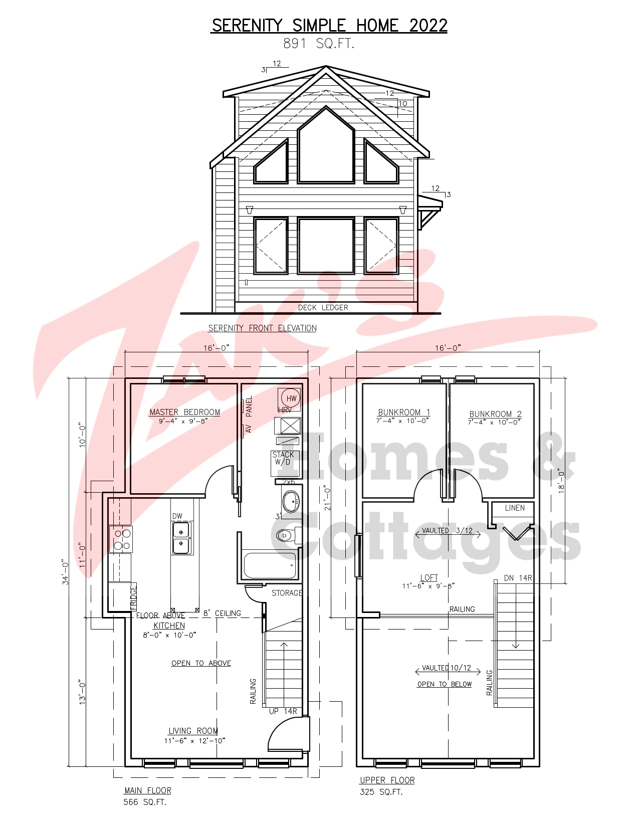 SOLD! SERENITY SIMPLE HOME Floor Plan